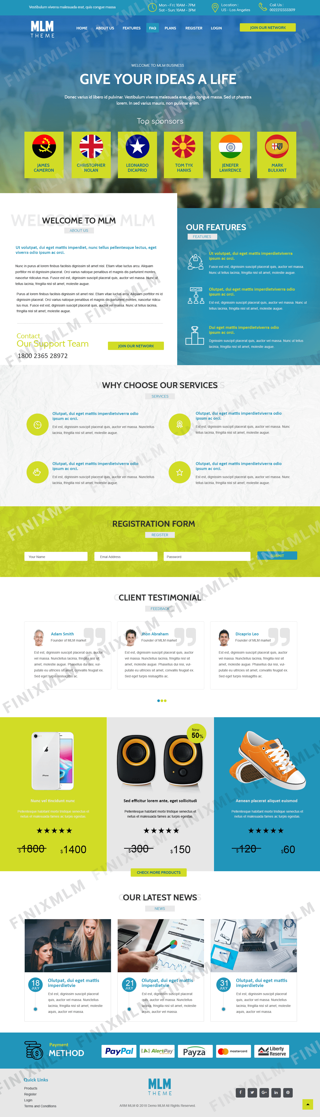 MLM website template